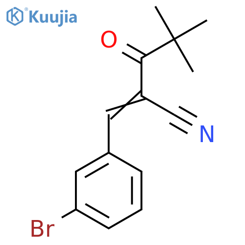 2-(2,2-Dimethylpropanoyl)-3-(3-bromophenyl)prop-2-enenitrile structure