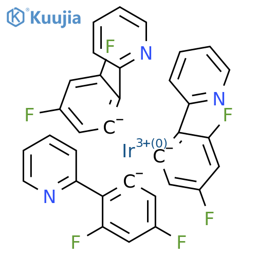 Tris[2-(2,4-difluorophenyl)pyridine]iridium(III) structure
