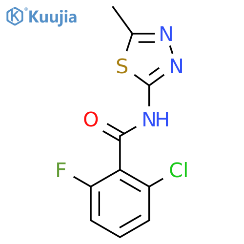 2-chloro-6-fluoro-N-(5-methyl-1,3,4-thiadiazol-2-yl)benzamide structure