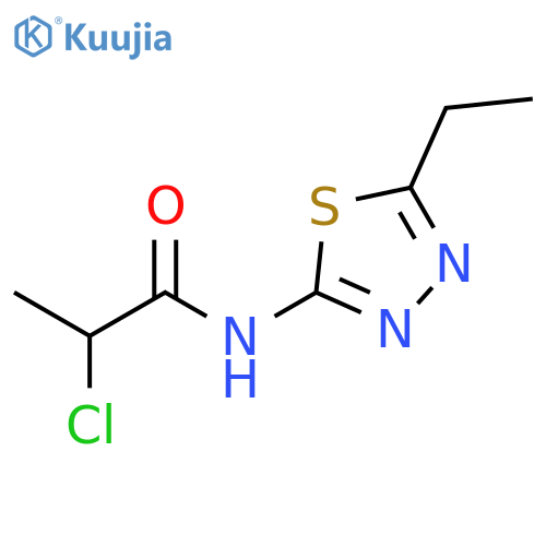 2-Chloro-N-(5-ethyl-1,3,4-thiadiazol-2-yl)propanamide structure