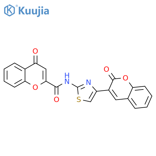 4-oxo-N-4-(2-oxo-2H-chromen-3-yl)-1,3-thiazol-2-yl-4H-chromene-2-carboxamide structure