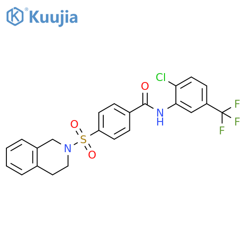 N-2-chloro-5-(trifluoromethyl)phenyl-4-(1,2,3,4-tetrahydroisoquinoline-2-sulfonyl)benzamide structure