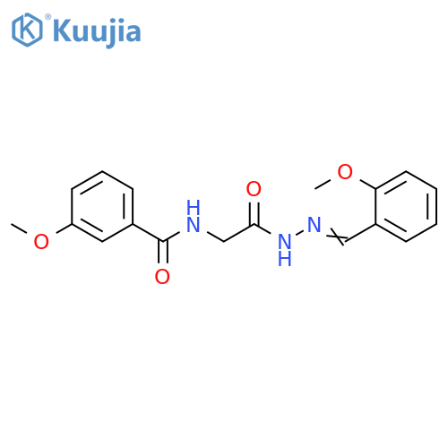 3-methoxy-N-({N'-(1E)-(2-methoxyphenyl)methylidenehydrazinecarbonyl}methyl)benzamide structure