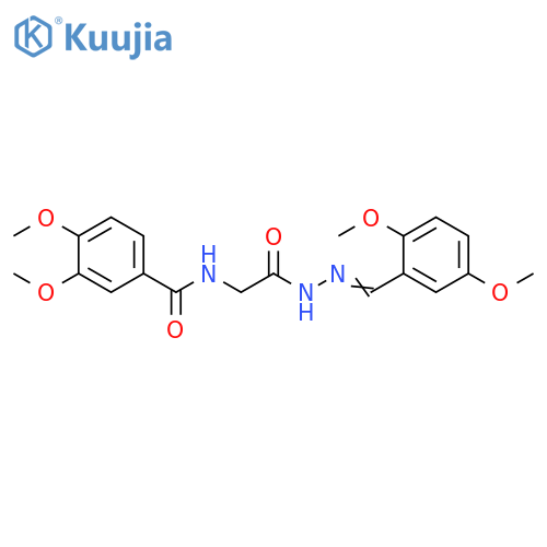 N-({N'-(1E)-(2,5-dimethoxyphenyl)methylidenehydrazinecarbonyl}methyl)-3,4-dimethoxybenzamide structure