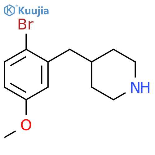 4-(2-bromo-5-methoxyphenyl)methylpiperidine structure