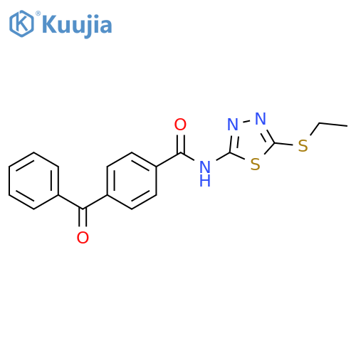 4-benzoyl-N-5-(ethylsulfanyl)-1,3,4-thiadiazol-2-ylbenzamide structure