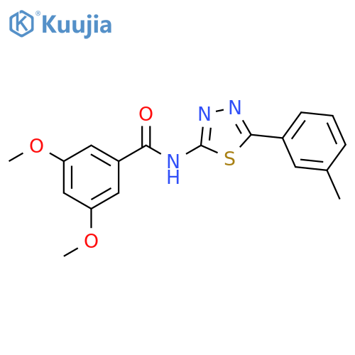 3,5-dimethoxy-N-5-(3-methylphenyl)-1,3,4-thiadiazol-2-ylbenzamide structure