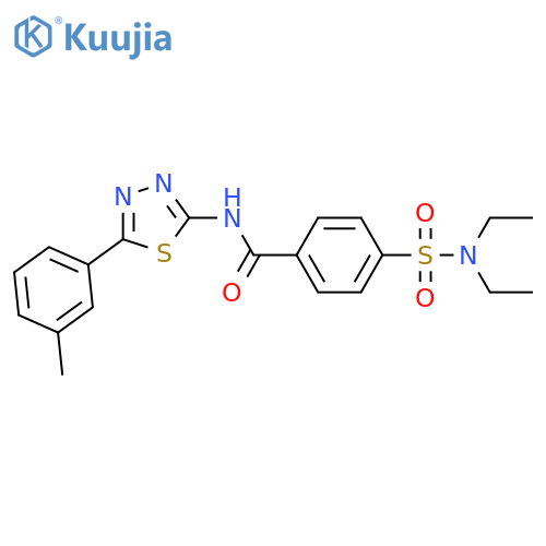4-(diethylsulfamoyl)-N-5-(3-methylphenyl)-1,3,4-thiadiazol-2-ylbenzamide structure