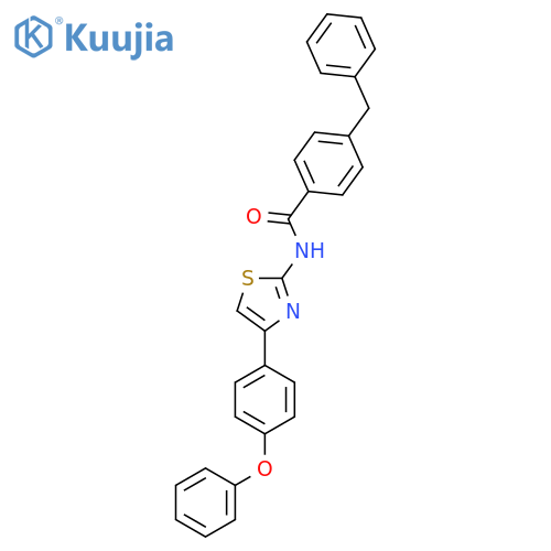 4-benzyl-N-4-(4-phenoxyphenyl)-1,3-thiazol-2-ylbenzamide structure