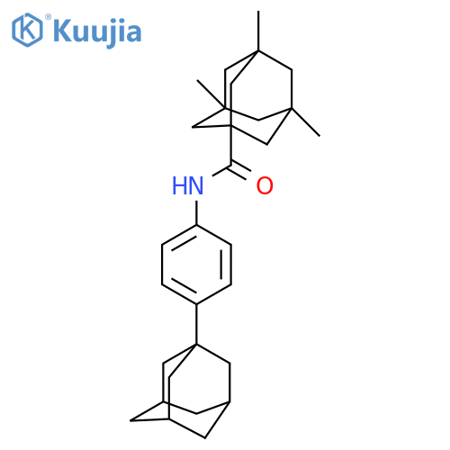 N-4-(adamantan-1-yl)phenyl-3,5,7-trimethyladamantane-1-carboxamide structure