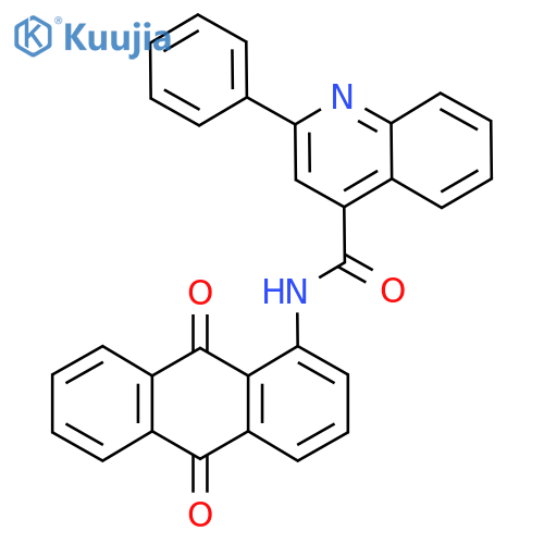 N-(9,10-dioxo-9,10-dihydroanthracen-1-yl)-2-phenylquinoline-4-carboxamide structure