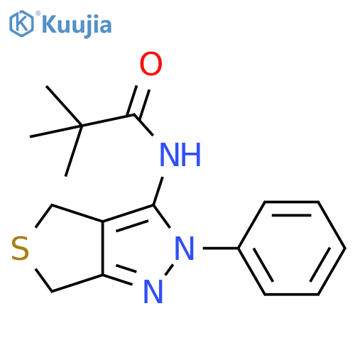 2,2-dimethyl-N-{2-phenyl-2H,4H,6H-thieno3,4-cpyrazol-3-yl}propanamide structure