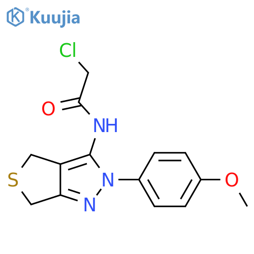 2-chloro-N-2-(4-methoxyphenyl)-2H,4H,6H-thieno3,4-cpyrazol-3-ylacetamide structure