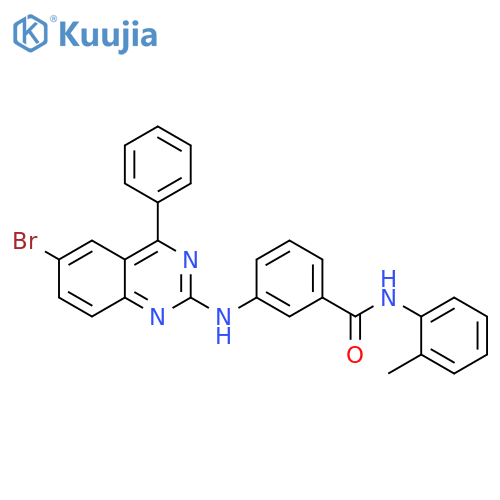 3-(6-bromo-4-phenylquinazolin-2-yl)amino-N-(2-methylphenyl)benzamide structure