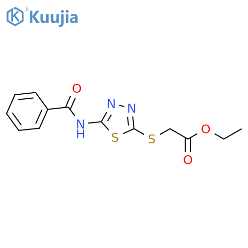 ethyl 2-[(5-benzamido-1,3,4-thiadiazol-2-yl)sulfanyl]acetate structure