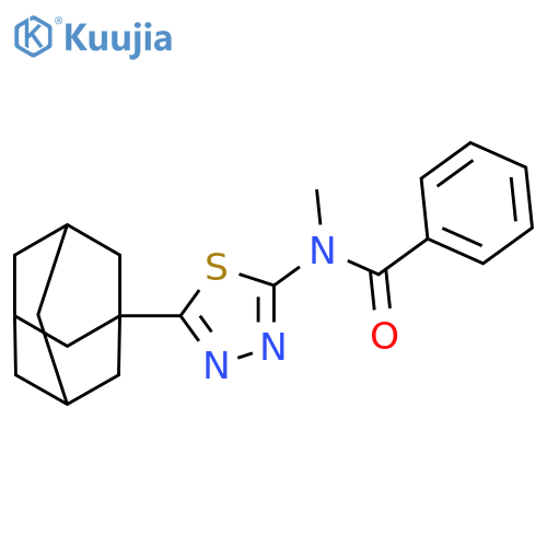 N-5-(adamantan-1-yl)-1,3,4-thiadiazol-2-yl-N-methylbenzamide structure