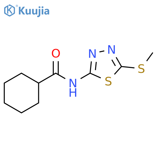 N-5-(methylsulfanyl)-1,3,4-thiadiazol-2-ylcyclohexanecarboxamide structure
