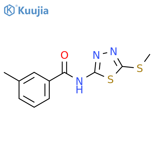 3-methyl-N-5-(methylsulfanyl)-1,3,4-thiadiazol-2-ylbenzamide structure