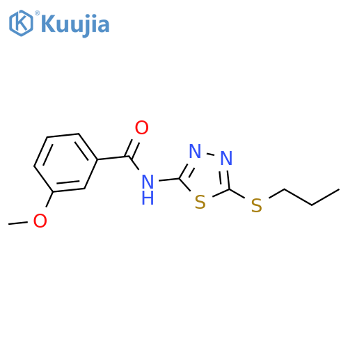 3-methoxy-N-5-(propylsulfanyl)-1,3,4-thiadiazol-2-ylbenzamide structure