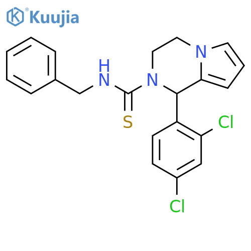 N-benzyl-1-(2,4-dichlorophenyl)-1H,2H,3H,4H-pyrrolo1,2-apyrazine-2-carbothioamide structure