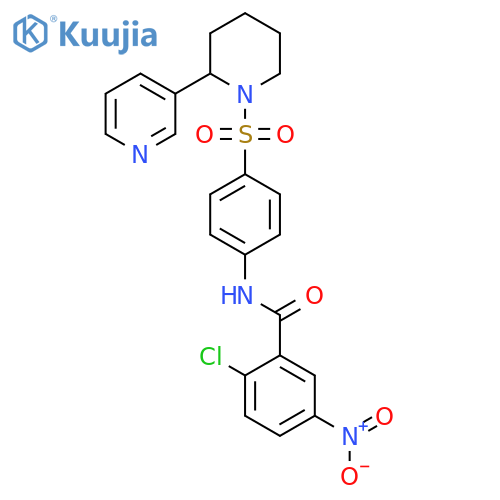 2-chloro-5-nitro-N-(4-{2-(pyridin-3-yl)piperidin-1-ylsulfonyl}phenyl)benzamide structure