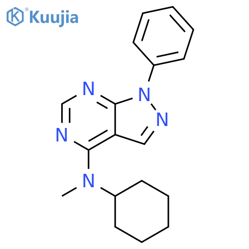 N-cyclohexyl-N-methyl-1-phenyl-1H-pyrazolo3,4-dpyrimidin-4-amine structure