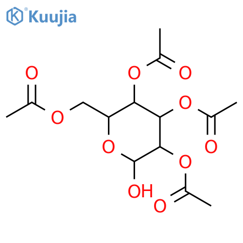 [(2R,3R,4S,5R,6R)-3,4,5-tris(acetyloxy)-6-hydroxyoxan-2-yl]methyl acetate structure