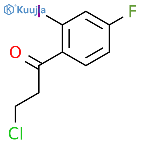 1-Propanone, 3-chloro-1-(4-fluoro-2-iodophenyl)- structure