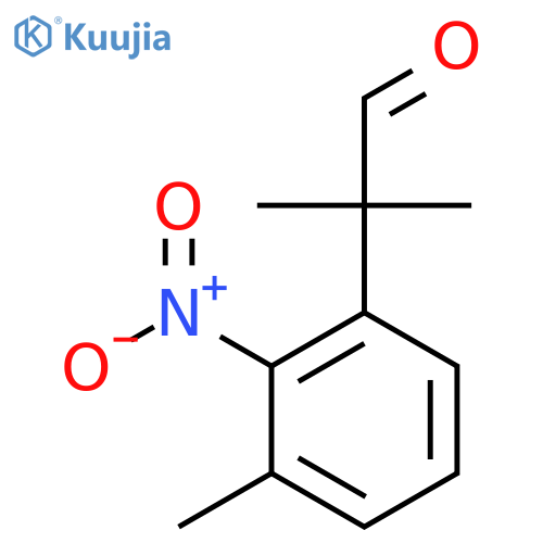 2-methyl-2-(3-methyl-2-nitrophenyl)propanal structure