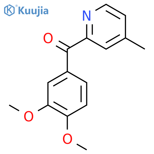 2-(3,4-Dimethoxybenzoyl)-4-methylpyridine structure
