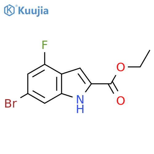 Ethyl 6-bromo-4-fluoro-1H-indole-2-carboxylate structure