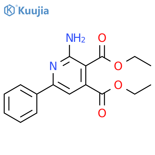 diethyl 2-amino-6-phenylpyridine-3,4-dicarboxylate structure