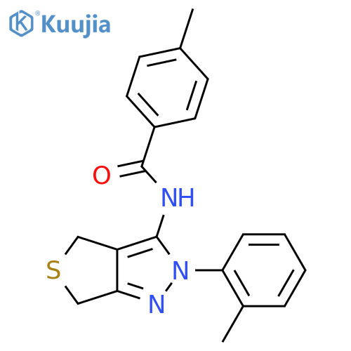 4-methyl-N-2-(2-methylphenyl)-2H,4H,6H-thieno3,4-cpyrazol-3-ylbenzamide structure