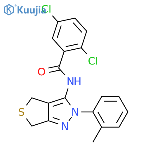2,5-dichloro-N-2-(2-methylphenyl)-2H,4H,6H-thieno3,4-cpyrazol-3-ylbenzamide structure