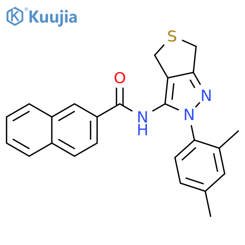 N-2-(2,4-dimethylphenyl)-2H,4H,6H-thieno3,4-cpyrazol-3-ylnaphthalene-2-carboxamide structure