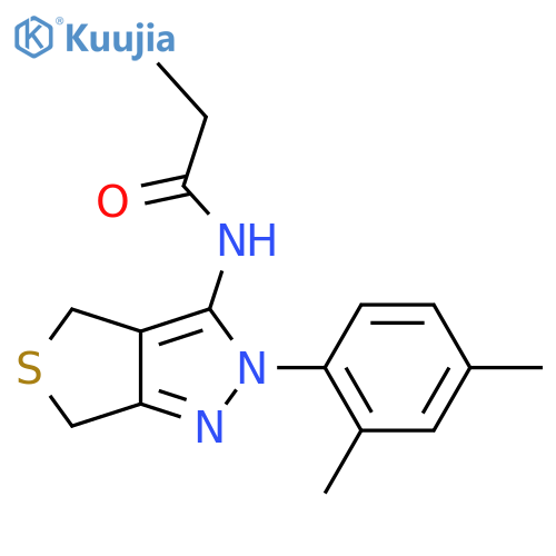 N-2-(2,4-dimethylphenyl)-2H,4H,6H-thieno3,4-cpyrazol-3-ylpropanamide structure