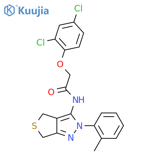 2-(2,4-dichlorophenoxy)-N-2-(2-methylphenyl)-2H,4H,6H-thieno3,4-cpyrazol-3-ylacetamide structure