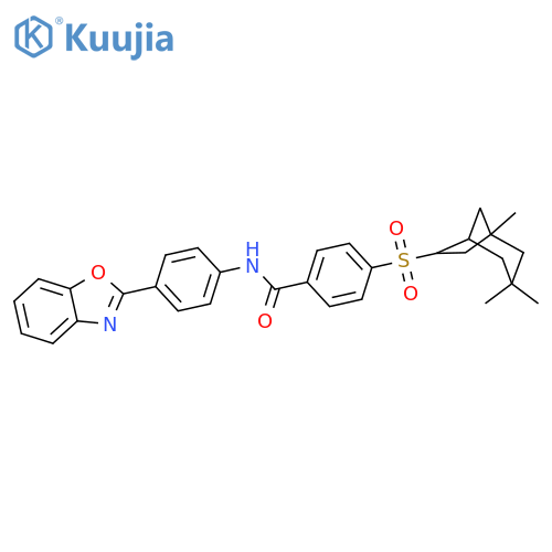 N-4-(1,3-benzoxazol-2-yl)phenyl-4-({1,3,3-trimethylbicyclo3.2.1octan-6-yl}sulfonyl)benzamide structure