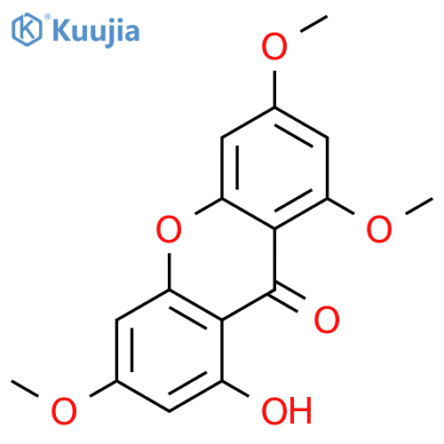1-Hydroxy-3,6,8-trimethoxy-xanthen-9-on structure
