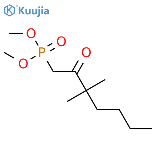 Phosphonic acid,P-(3,3-dimethyl-2-oxoheptyl)-, dimethyl ester structure