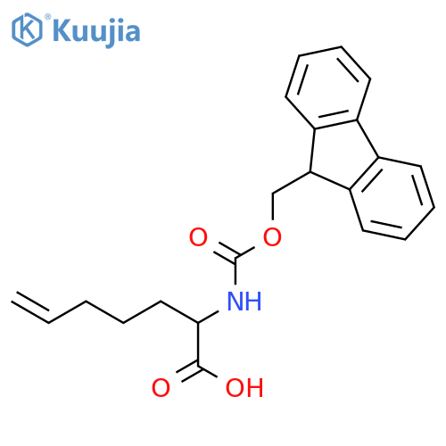 2-({(9H-fluoren-9-yl)methoxycarbonyl}amino)hept-6-enoic acid structure