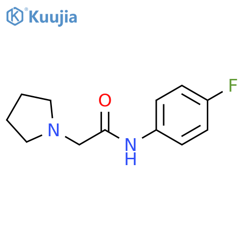 N-(4-fluorophenyl)-2-(pyrrolidin-1-yl)acetamide structure