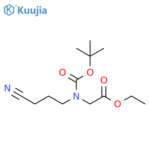 ETHYL 2-(TERT-BUTOXYCARBONYL(3-CYANOPROPYL)AMINO)ACETATE structure