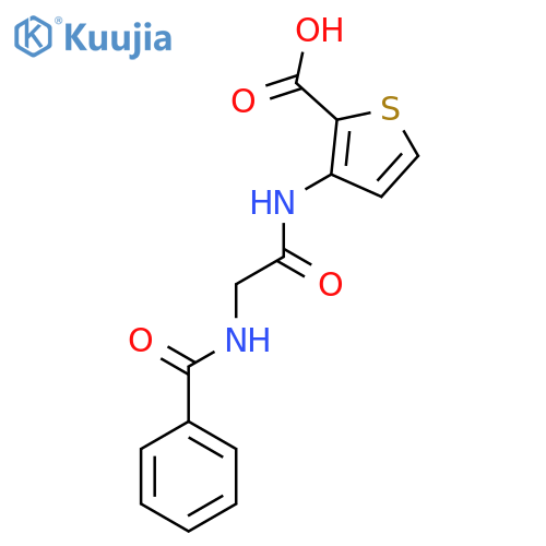 3-{[2-(Benzoylamino)acetyl]amino}-2-thiophenecarboxylic acid structure