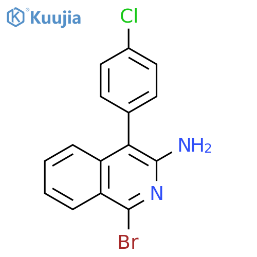 1-bromo-4-(4-chlorophenyl)isoquinolin-3-amine structure