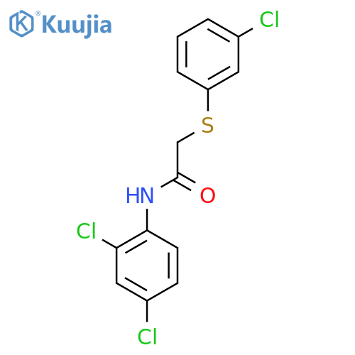 2-[(3-chlorophenyl)sulfanyl]-N-(2,4-dichlorophenyl)acetamide structure