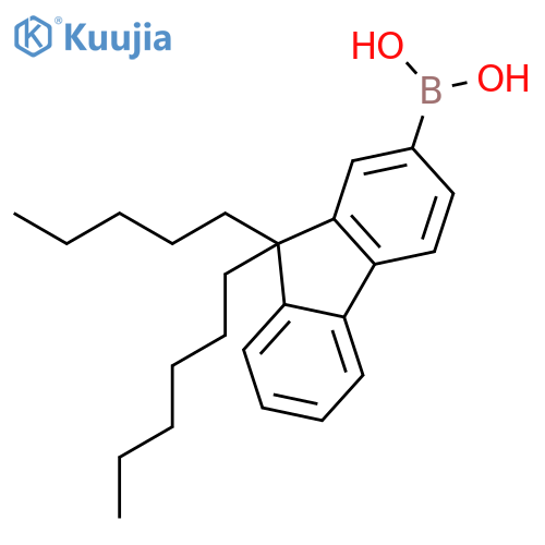 (9-hexyl-9-pentyl-9h-fluoren-2-yl)boronic Acid structure