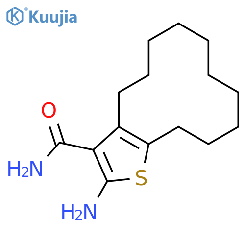 2-Amino-4,5,6,7,8,9,10,11,12,13-decahydrocyclododecabthiophene-3-carboxamide structure