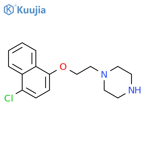 1-(2-((4-Chloronaphthalen-1-yl)oxy)ethyl)piperazine structure