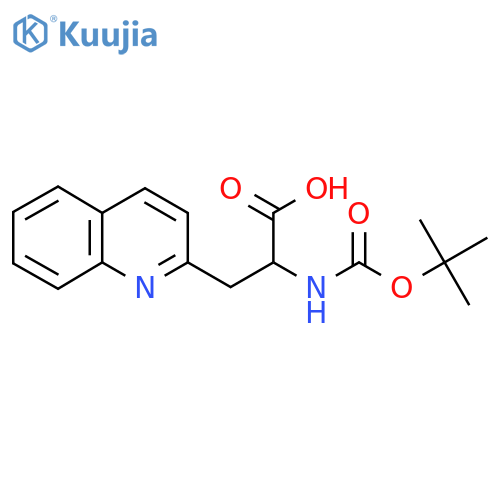 boc-3-(2-quinolyl)-dl-ala-oh structure